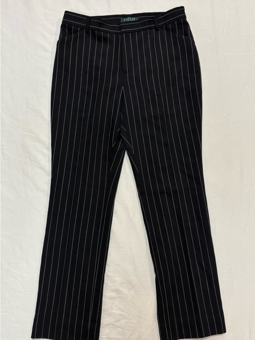 Ralph Lauren Black Pinstripe Dress Trousers